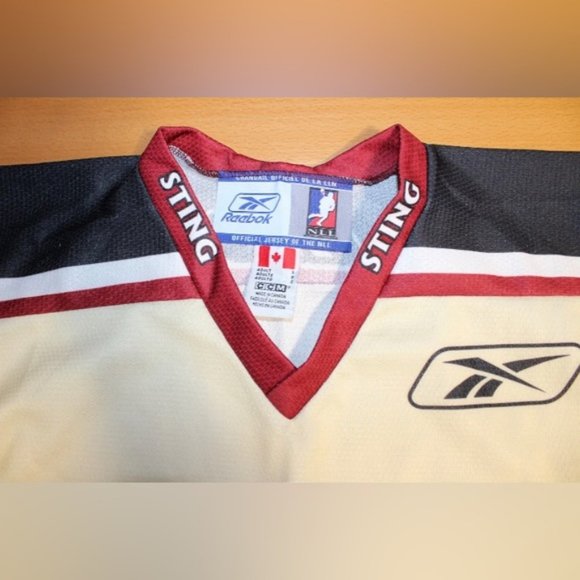NLL National Lacrosse League Arizona Sting Jersey Small Reebok CCM Beige Red - Picture 3 of 6